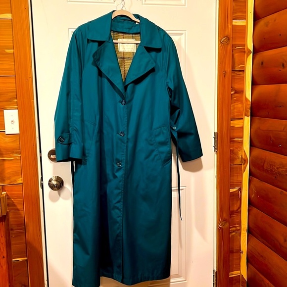 Towne from London fog trench coat color green, size 12 regular - Picture 1 of 11